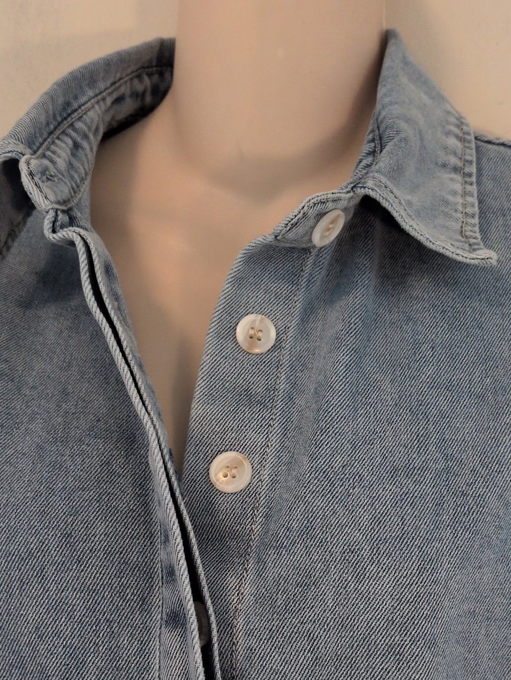 Mon Renn Lain Denim Shirt Dress M - Picture 9 of 16